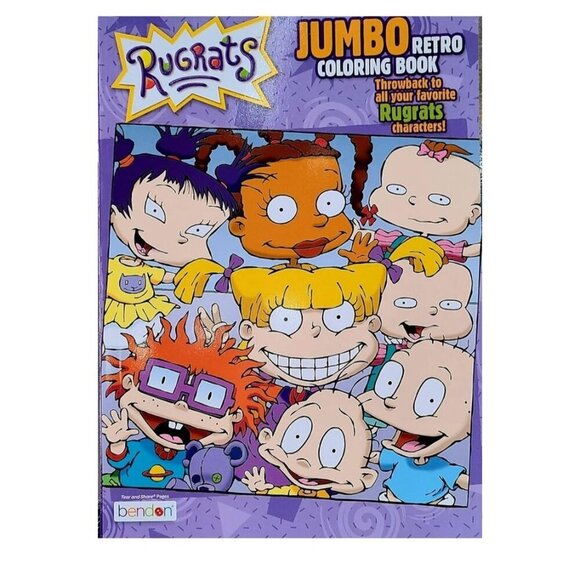 Rugrats Retro Jumbo Coloring Book 90s Kid Y2k Nickelodeon NEW 2021 edition - Picture 1 of 8